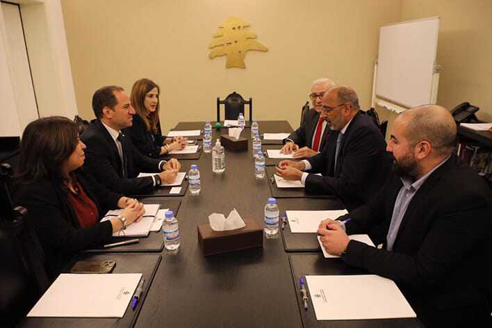 لقاء بنائب المنسقة الخاصة في مكتب منسق الأمم المتحدة الخاص لشؤون لبنان